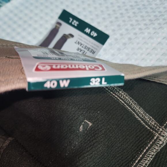 COLEMAN NWT MENS SIZE 40W x 32L STRETCH FLEECE LINED KHAKI LINED PANTS - Picture 6 of 13
